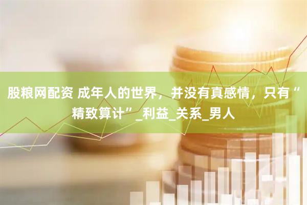 股粮网配资 成年人的世界，并没有真感情，只有“精致算计”_利益_关系_男人