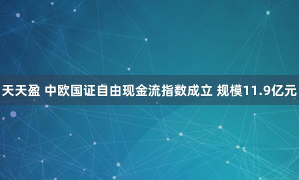 天天盈 中欧国证自由现金流指数成立 规模11.9亿元