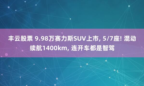 丰云股票 9.98万赛力斯SUV上市, 5/7座! 混动续航1400km, 连开车都是智驾